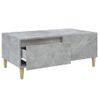 Mesa De Centro Madera Contrachapada Gris Hormigón 90x50x36,5 Cm