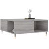 Mesa De Centro Madera Contrachapada Gris Sonoma 80x80x36,5 Cm