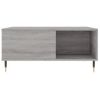 Mesa De Centro Madera Contrachapada Gris Sonoma 80x80x36,5 Cm