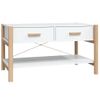 Mesa De Centro Madera Contrachapada Blanco 82x48x45 Cm