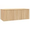 Mueble De Tv Madera Contrachapada Color Roble 80x34x30 Cm