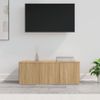 Mueble De Tv Madera Contrachapada Color Roble 80x34x30 Cm