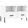 Mueble Para Tv Madera Contrachapada Blanco 80x36x50 Cm