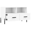 Mueble Para Tv Madera Contrachapada Blanco 80x36x50 Cm