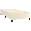 Estructura De Cama Box Spring Cuero Sintético Crema 80x200 Cm