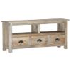 Mueble De Tv De Madera Maciza De Mango 110x30x50 Cm