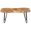 Mesa De Centro 6 Troncos Madera Maciza Acacia 36 Cm