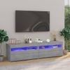 Mueble De Tv Con Luces Led 2 Unidades Gris Sonoma 75x35x40 Cm