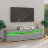 Mueble De Tv Con Luces Led 2 Unidades Gris Sonoma 75x35x40 Cm