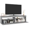 Mueble De Tv Con Luces Led 2 Unidades Gris Sonoma 75x35x40 Cm