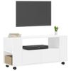 Mueble Para Tv Madera De Ingeniería Blanco 102x34,5x43 Cm