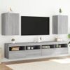 Muebles De Tv De Pared 2 Unidades Madera Gris Sonoma 40,5x30x60 Cm