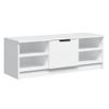 Mueble De Tv Madera Contrachapada Blanco 102x35,5x36,5 Cm