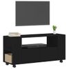 Mueble Para Tv Madera De Ingeniería Negro 102x34,5x43 Cm