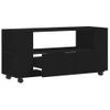 Mueble Para Tv Madera De Ingeniería Negro 102x34,5x43 Cm