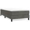 Estructura De Cama Box Spring Terciopelo Gris Oscuro 90x190 Cm