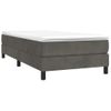 Estructura De Cama Box Spring Terciopelo Gris Oscuro 90x190 Cm