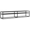 Mueble Para Tv Vidrio Templado Negro 200x40x40,5 Cm