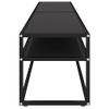 Mueble Para Tv Vidrio Templado Negro 200x40x40,5 Cm