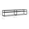 Mueble Para Tv Vidrio Templado Negro 200x40x40,5 Cm