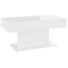 Mesa De Centro Madera Contrachapada Blanco Brillante 96x50x45cm