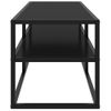 Mueble Para Tv Negro De Vidrio Negro 120x40x40 Cm