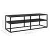 Mueble Para Tv Negro De Vidrio Negro 120x40x40 Cm