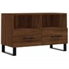 Mueble Para Tv Madera Contrachapada Roble Marrón 80x36x50 Cm