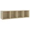 Mueble De Tv Madera Contrachapada Roble Sonoma 142,5x35x36,5 Cm