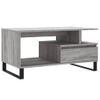 Mesa De Centro Madera Contrachapada Gris Sonoma 90x49x45 Cm