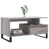 Mesa De Centro Madera Contrachapada Gris Sonoma 90x49x45 Cm