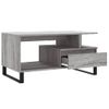 Mesa De Centro Madera Contrachapada Gris Sonoma 90x49x45 Cm