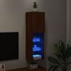 Mueble Para Tv Con Luces Led Roble Marrón 30,5x30x102 Cm