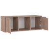 Mueble Para Televisión Aglomerado Sonoma Gris 88,5x27x5x30,5 Cm