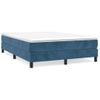 Estructura De Cama Box Spring Terciopelo Azul Oscuro 140x200 Cm