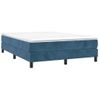 Estructura De Cama Box Spring Terciopelo Azul Oscuro 140x200 Cm