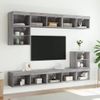 Mueble Para Tv Con Luces Led Gris Sonoma 80x30x30 Cm