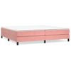 Estructura De Cama Box Spring Terciopelo Rosa 200x200 Cm