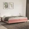 Estructura De Cama Box Spring Terciopelo Rosa 200x200 Cm