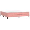 Estructura De Cama Box Spring Terciopelo Rosa 200x200 Cm