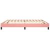 Estructura De Cama Box Spring Terciopelo Rosa 200x200 Cm