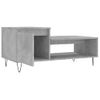 Mesa De Centro Madera Contrachapada Gris Hormigón 100x50x45 Cm