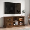 Mueble De Tv Madera Contrachapada Marrón Roble 102x35,5x47,5 Cm