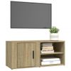 Mueble Tv 2 Unidades Madera Contrachapada Roble Sonoma 80x31,5x36 Cm