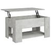 Mesa De Centro Madera Contrachapada Gris Hormigón 79x49x41 Cm