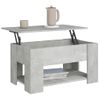 Mesa De Centro Madera Contrachapada Gris Hormigón 79x49x41 Cm