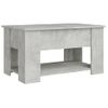 Mesa De Centro Madera Contrachapada Gris Hormigón 79x49x41 Cm