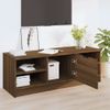 Mueble De Tv Madera Contrachapada Roble Marrón 102x35,5x36,5 Cm