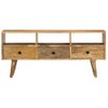 Mueble Para Tv De Madera Maciza De Mango 110x36x50 Cm