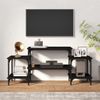 Mueble Para Tv Madera Contrachapada Negro 117x35x52 Cm